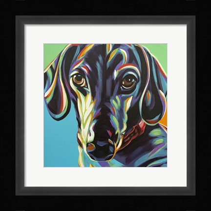Framed Painted Dachshund I Print