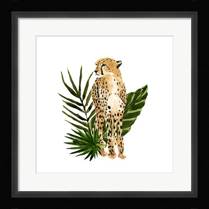 Framed Cheetah Outlook I Print