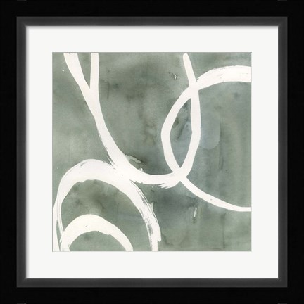 Framed Moss Swirl II Print