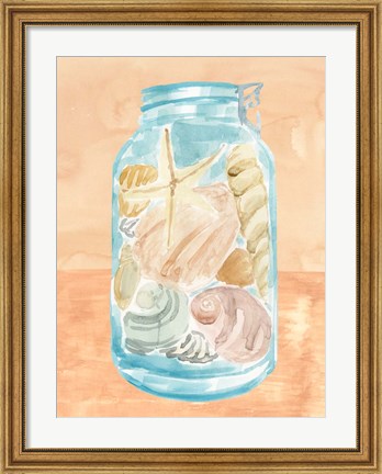 Framed Shell Collecting I Print