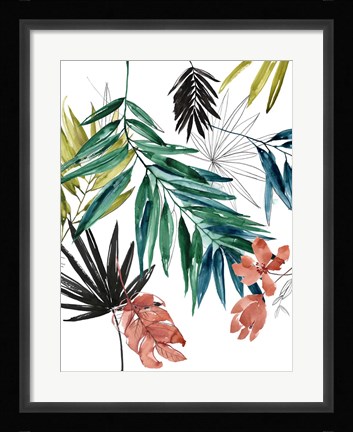 Framed Tropical Composition II Print