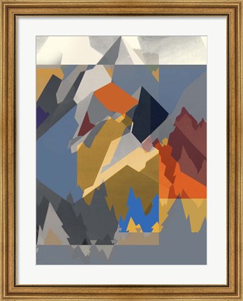 Framed Mountain Extraction II Print