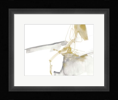 Framed Gold &amp; Grey Exploration VII Print