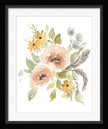 Framed Late Summer Flowers II Print