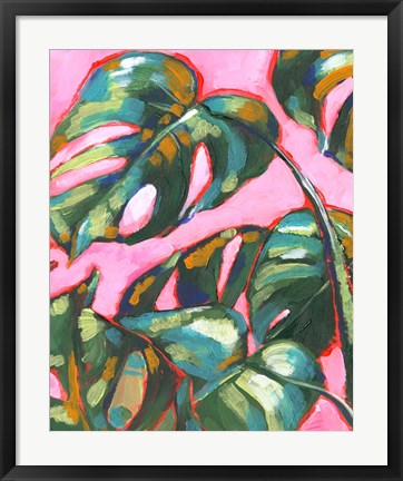 Framed Psychedelic Palms II Print