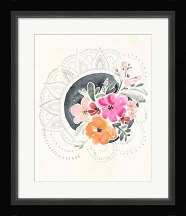 Framed Mandala Bouquet II Print