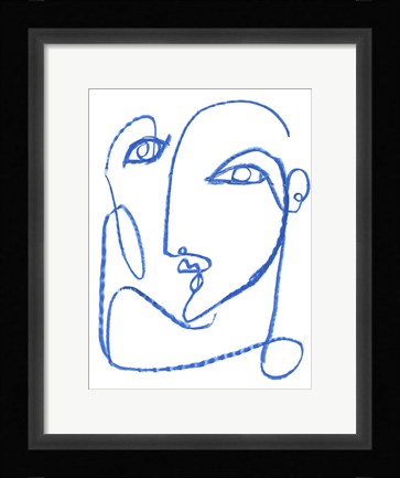 Framed Blue Self I Print
