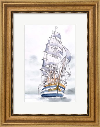 Framed Tall Ship I Print