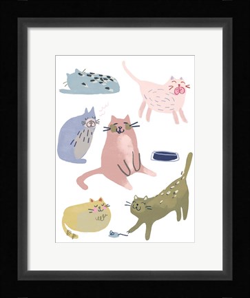 Framed Cat Squad II Print