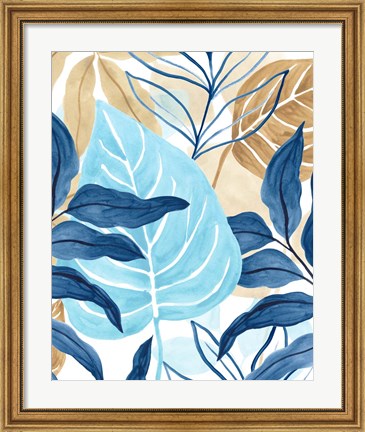 Framed Blue Jungle III Print