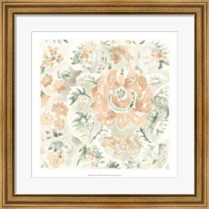 Framed Terracotta Garden Tile I Print