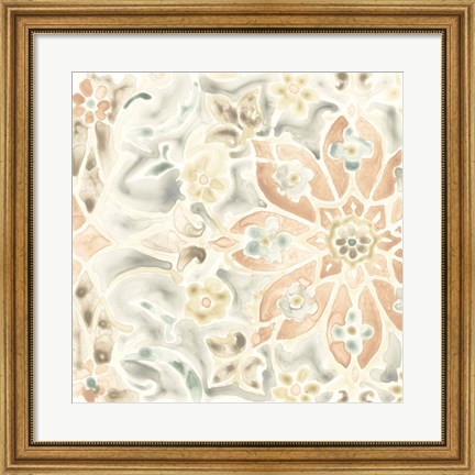 Framed Terracotta Garden Tile IV Print