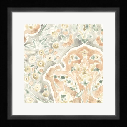 Framed Terracotta Garden Tile VII Print