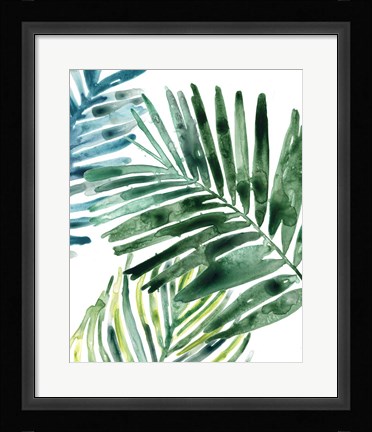 Framed Tropical Leaf Medley II Print