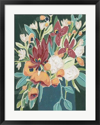 Framed Blissful Bouquet II Print