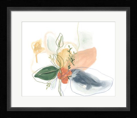 Framed Abstracted Bouquet I Print