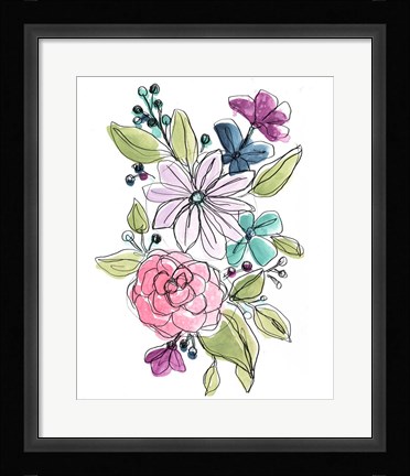 Framed Bright Sketch I Print