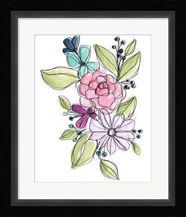 Framed Bright Sketch II Print