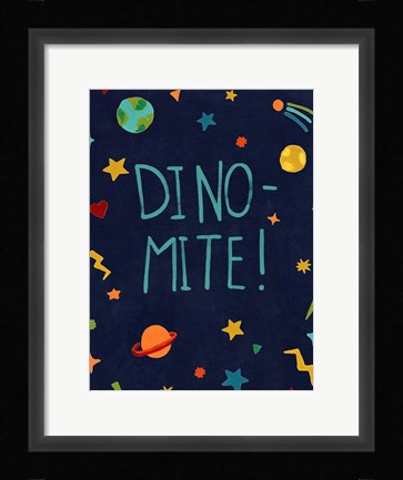 Framed Starry Dinos II Print