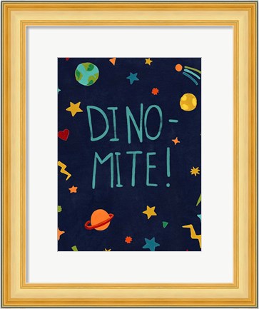 Framed Starry Dinos II Print