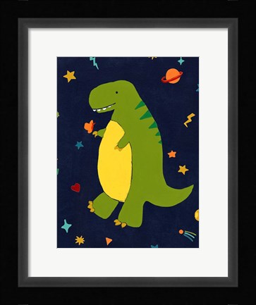Framed Starry Dinos III Print