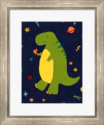 Framed Starry Dinos III Print