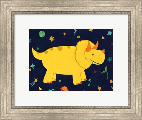 Framed Starry Dinos V Print