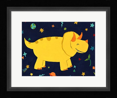 Framed Starry Dinos V Print