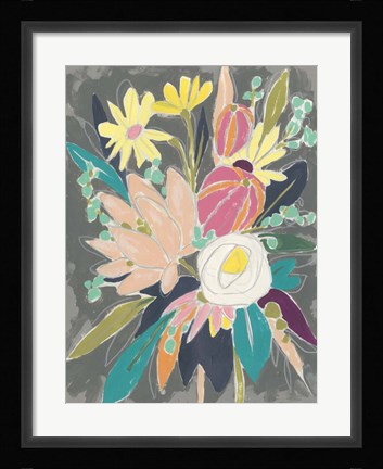 Framed Fauvist Flora I Print