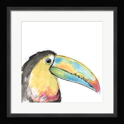 Framed Tropical Bird Portrait II Print