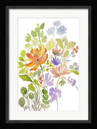 Framed Happy Flowers III Print
