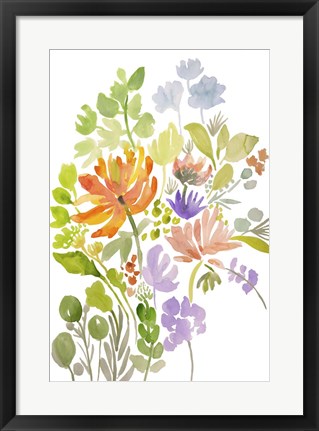 Framed Happy Flowers III Print