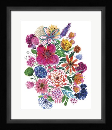 Framed Free Floral I Print