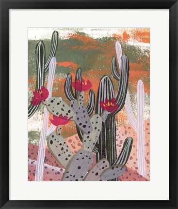 Framed Desert Flowers II Print