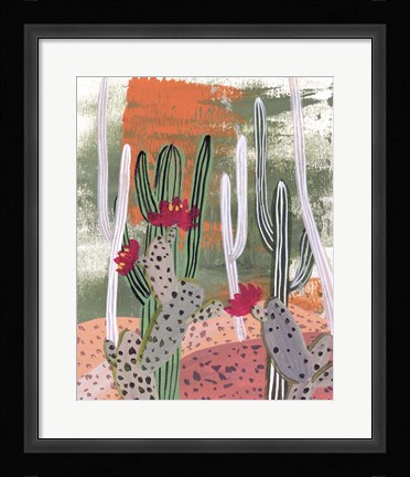 Framed Desert Flowers IV Print