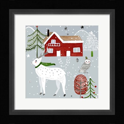 Framed Stars &amp; Snowflakes II Print