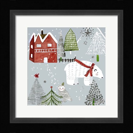 Framed Stars &amp; Snowflakes IV Print