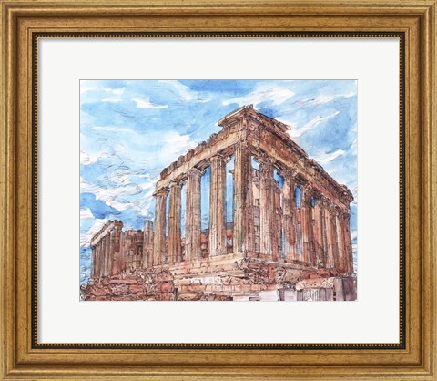 Framed Secret Greece I Print