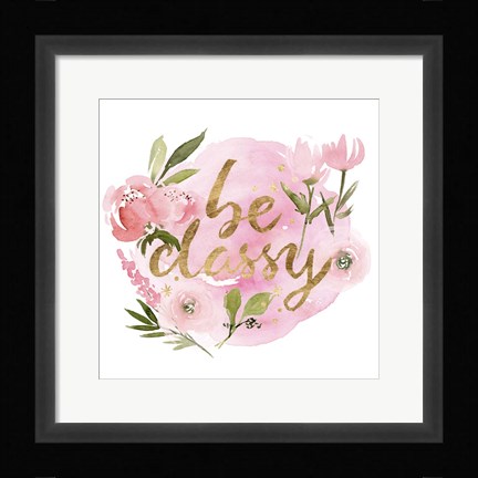 Framed Pink Blooms II Print