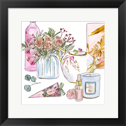 Framed Morning Glamour II Print