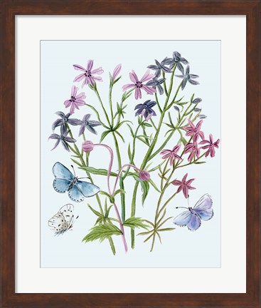 Framed Wildflowers Arrangements II Print