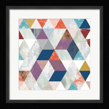 Framed Bright Mosaic I Print