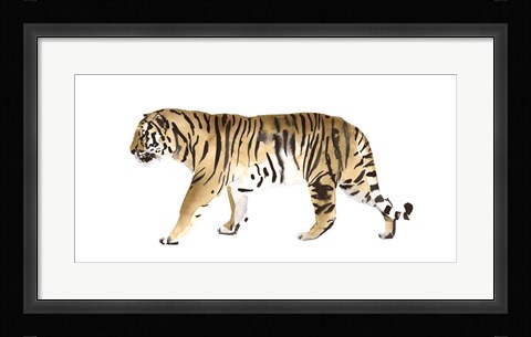 Framed Watercolor Tiger III Print