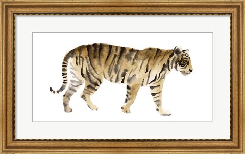 Framed Watercolor Tiger IV Print