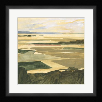 Framed Golden Farmland I Print