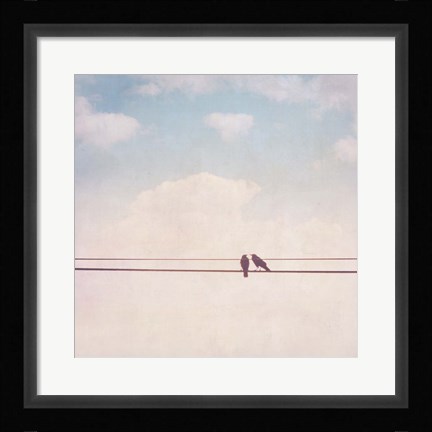 Framed Birds on Wires II Print
