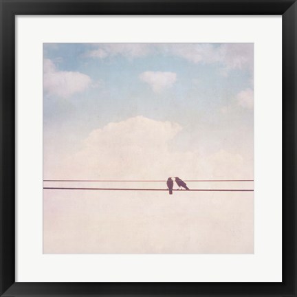 Framed Birds on Wires II Print