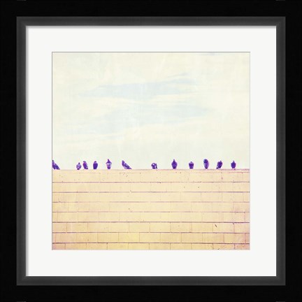 Framed Birds on Wires III Print