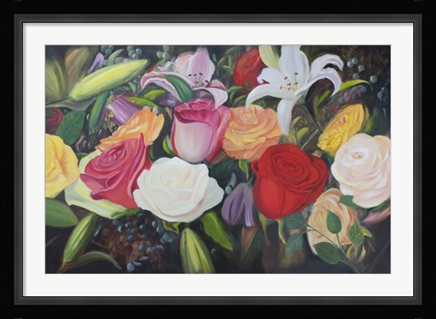 Framed Floral Abundance I Print