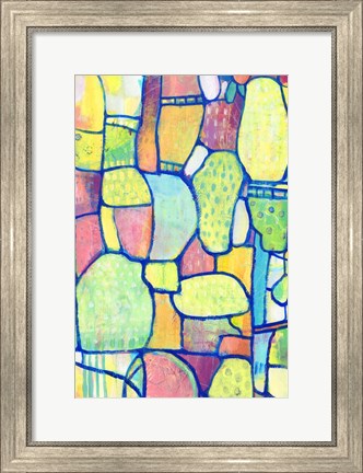 Framed Stained Glass Composition II Print